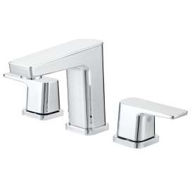 Boston Harbor Lavatory Faucet, 1.2 gpm, 2-Faucet Handle, 3-Faucet Hole, Brass/Zinc/Plastic, Chrome Plated