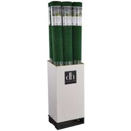 Dynasty Carpet 1301 Artificial Grass Carpet, 1/4 in H Pile, 8 ft L Roll, Polypropylene, Polyurethane Backing, Green