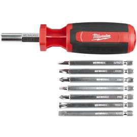 Milwaukee 48-22-2131 Multi-Bit Driver, 1/4 in Drive, ECX Drive, 9.06 in OAL, Plastic Handle, Barrel-Grip Handle
