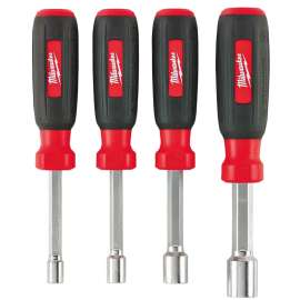 Milwaukee 48-22-2404 Nut Driver Set, 4-Piece, Steel, Chrome