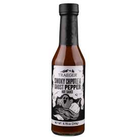 Traeger HOT002 Hot Sauce, Ghost Pepper, Smoky Chipotle Flavor, 8.75 oz Bottle