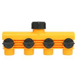 Landscapers Select YM20820 Tap Manifold Connector, 4 Way, Black/Yellow