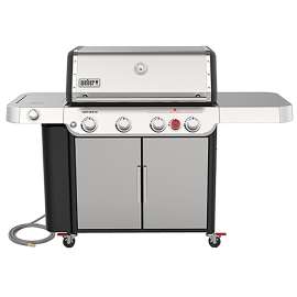 Weber GENESIS S-435 Series 38400001 Gas Grill, 48,000 Btu, Natural Gas, 4-Burner, 646 sq-in Primary Cooking Surface