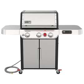 Weber GENESIS SX-325s Series 37500001 Smart Gas Grill, 39,000 Btu, Natural Gas, 3-Burner, Enclosed Cabinet Storage