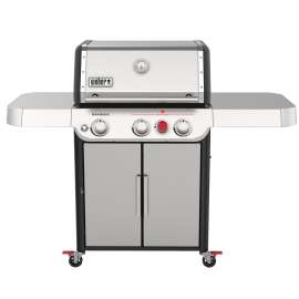 Weber GENESIS S-325s Series 35300001 Gas Grill, 39,000 Btu, Liquid Propane, 3-Burner, Enclosed Cabinet Storage