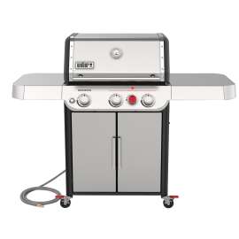 Weber GENESIS S-325s Series 37300001 Gas Grill, 39,000 Btu, Natural Gas, 3-Burner, Enclosed Cabinet Storage