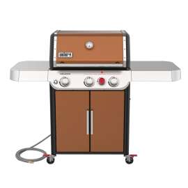 Weber GENESIS E-325s Series 37320001 Gas Grill, 39,000 Btu, Natural Gas, 3-Burner, Enclosed Cabinet Storage, Copper