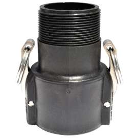 GREEN LEAF B Series 100B Camlock Coupling, 1 in, Female x MNPT, 125 psi Pressure, Polypropylene