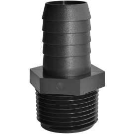 GREEN LEAF A1814P Straight Adapter, 1/8 x 1/4 in, MNPT x Hose Barb, Polypropylene