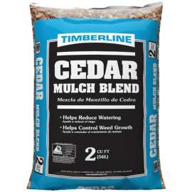 TIMBERLINE 52055477 Cedar Mulch, Brown, 2 cu-ft Bag
