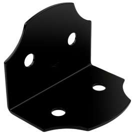 National Hardware Hartley 1218BC Series N800-002 90 deg Heavy Angle, 5 in W, 3-3/4 in D, 3-1/2 in H, Steel, Black