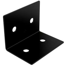 National Hardware Indio 1218BC Series N800-202 90 deg Heavy Angle, 5 in W, 3-3/4 in D, 3-1/2 in H, Steel, Black