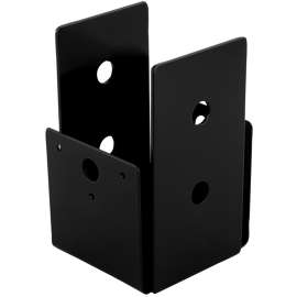 National Hardware Indio 1220VP N800-219 Post Base, 4 x 4 in Post, Plastic/Steel, Black, Storm Shine Powder-Coated