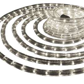 Hometown Holidays 1380-02 Rope Light, 18 ft L, 120 V, 144-Lamp, White Light, LED Lamp