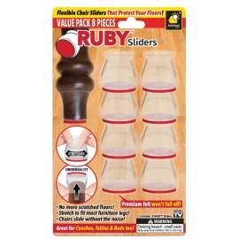 POCKET hose 15503-12 Ruby Slider, Rubber, Clear/Red, Felt/Rubber