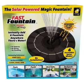POCKET hose 16111-8 Fast Fountain, Plastic, Black, Smooth