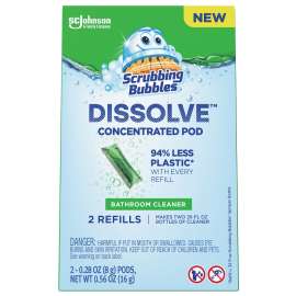 Scrubbing Bubbles Dissolve 00047 Concentrated Bathroom Cleaner Refill, 0.28 oz, Dissolve Pod, Marine, Ozone