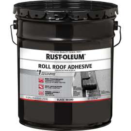 RUST-OLEUM 347432 Roll Roofing Adhesive, Black, Liquid, 4.75 gal