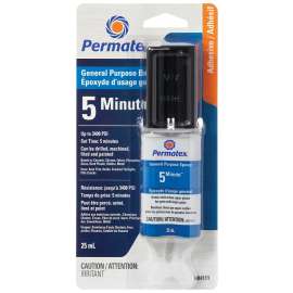 Permatex 84111 Gel Epoxy, Clear, Liquid, 0.84 oz Carded