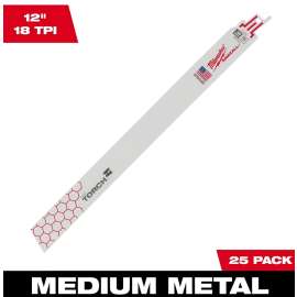 Milwaukee SAWZALL TORCH 48-00-8789 Reciprocating Saw Blade, 1 in W, 12 in L, 18 TPI, Bi-Metal Cutting Edge