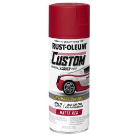 RUST-OLEUM 311484 Automotive Premium Paint, Matte, Red, 11 oz, Aerosol Can