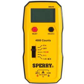 GB DM6260 Multimeter, 4 V, 40 V, 400 V, 600 V (AC/DC), Backlit LCD, Digital Display, Yellow