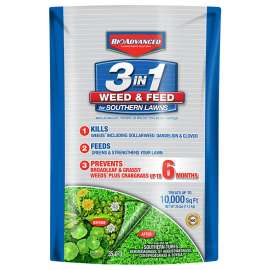 BioAdvanced 704841T Weed and Feed Fertilizer, 25 lb Bag, Granular, 35-0-3 N-P-K Ratio