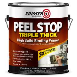 ZINSSER Peel Stop 260924 Triple-Thick Primer, Flat/Matte, White, 1 gal