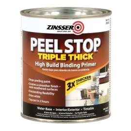 ZINSSER Peel Stop 260925 Triple-Thick Primer, Flat/Matte, White, 1 qt