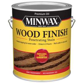 Minwax Wood Finish 710770000 Wood Stain, Red Mahogany, Liquid, 1 gal, Can