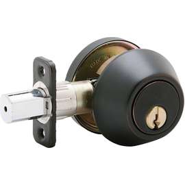 Schlage JD60716 Deadbolt, Aged Bronze, Metal, C Keyway, Re-Key Technology: Traditional, Residential, Grade 3 Grade, Yes