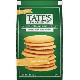 TATE'S BAKE SHOP 1003679 Cookies, Lemon Flavor, 7 oz Bag