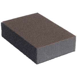NORTON MultiSand 02081 Sanding Sponge, 4 in L, 2-3/4 in W, 75 Grit, Fine, Medium, Silicon Carbide Abrasive