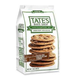 TATE'S BAKE SHOP 1001088 Gluten-Free Cookies, Chocolate Chip Flavor, 7 oz Bag