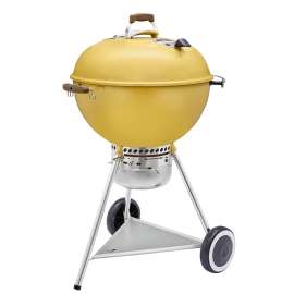 Weber 70th Anniversary Series 19523001 Kettle Charcoal Grill, 363 sq-in Primary Cooking Surface, Hot Rod Yellow