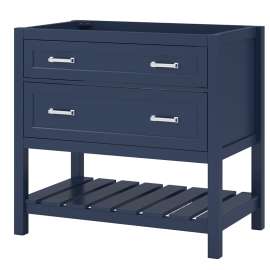 Foremost Lawson Series LSBV3622D Vanity Cabinet, 36 in W Cabinet, 21-1/2 in D Cabinet, 34 in H Cabinet, Wood, 2-Drawer