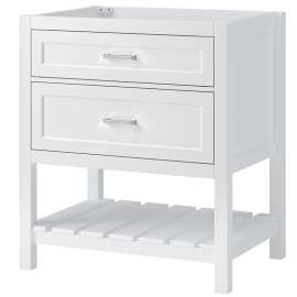Foremost Lawson Series LSWV3022D Vanity Cabinet, 30 in W Cabinet, 21-1/2 in D Cabinet, 34 in H Cabinet, Wood, White