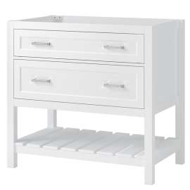 Foremost Lawson Series LSWV3622D Vanity Cabinet, 36 in W Cabinet, 21-1/2 in D Cabinet, 34 in H Cabinet, Wood, White