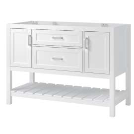 Foremost Lawson Series LSWV4822D Vanity Cabinet, 48 in W Cabinet, 21-1/2 in D Cabinet, 34 in H Cabinet, Wood, White