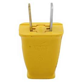 Eaton Wiring Devices SA540GD Electrical Plug, 2 -Pole, 15 A, 125 V, NEMA: NEMA 1-15, Yellow