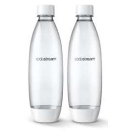 Sodastream 1741261010 Slim Carbonating Bottle, 1 L Capacity, Plastic, White