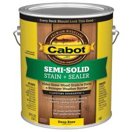 Cabot 140.0001407.007 Deck and Siding Stain, Natural Flat, Deep Base, Liquid, 1 gal