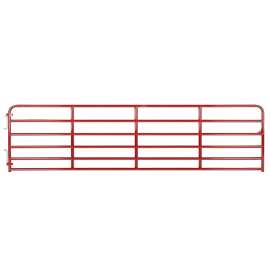 TARTER 2RG16 Bull Gate, 16 ft W Gate, 52 in H Gate, Steel Frame, Red