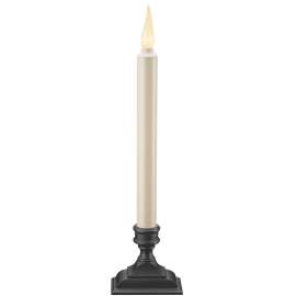 Xodus Innovations FPC1650A Candle, 12 in H, LED Bulb, Plastic, Ivory, Internal Light/Music: LED