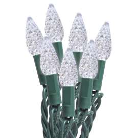 Sylvania String Lights, LED, C6, Cool White, 50 Ct