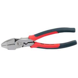 GB ArmorEDGE GBP-59P Lineman's Plier with Hammer Head, 9 in OAL, 1 in Cutting Capacity, 1-1/4 in Jaw Opening, Red Handle