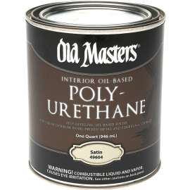 Old Masters 49604 Polyurethane, Liquid, Clear, 1 qt, Can