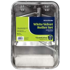RollerLite White Velvet 914-WV038MT Roller Kit, Semi-Smooth Surface, 3-Piece