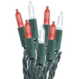 Sylvania Mini String Lights, LED, Candy Cane, 50 Ct