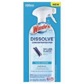Windex Dissolve 00398 Concentrated Cleaner Starter Kit, Dissolve Pod, Solvent-Like, Blue